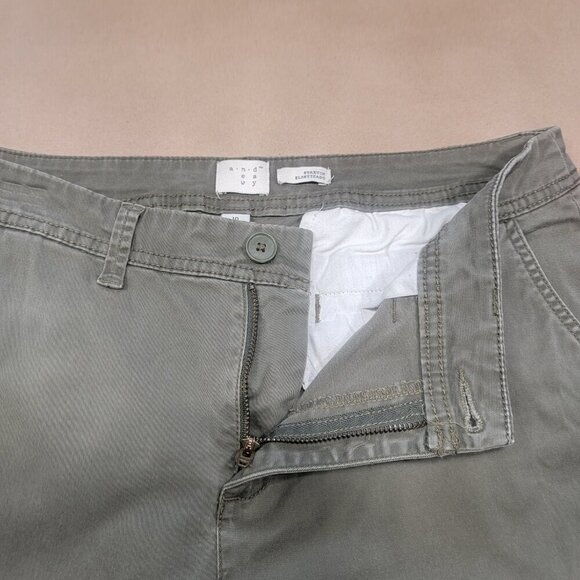 a new day Size 10 Washed Olive Green / Khaki Green Stretch Chino Pants - Picture 9 of 13